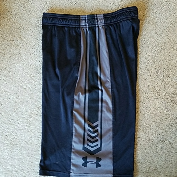 Under Armour Youth Boys Heat Gear Shorts NWT Gray Blue